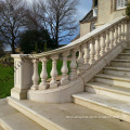 High quality hand-carved Carrara stone handrail home garden used white marble stair railing designs for sale